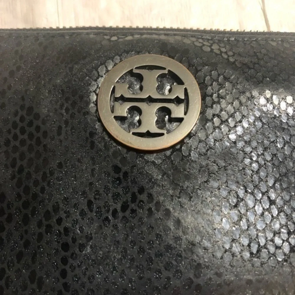 Tory Burch snakeskin embossed clutch wallet